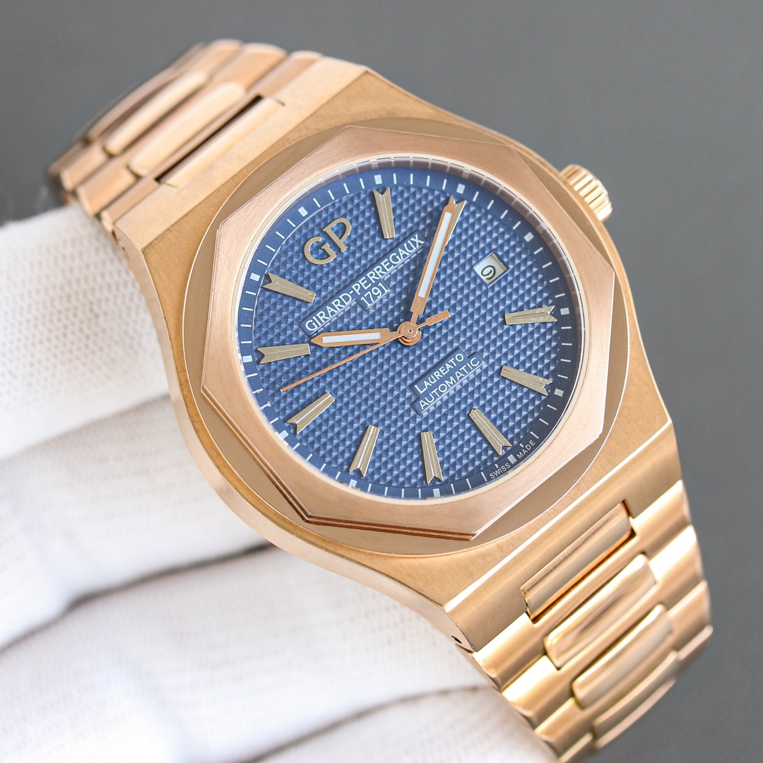 Girard-Perregaux GP Laureato ??L39 Chronograph 42mm Chronograph watch stainless steel stainless steel case 42mm in diameter 10.8mm sapphire crystal Paris peg dial ?? bar hands Equipped with imported Swiss automatic joint stock 286S-16 automatic winding me