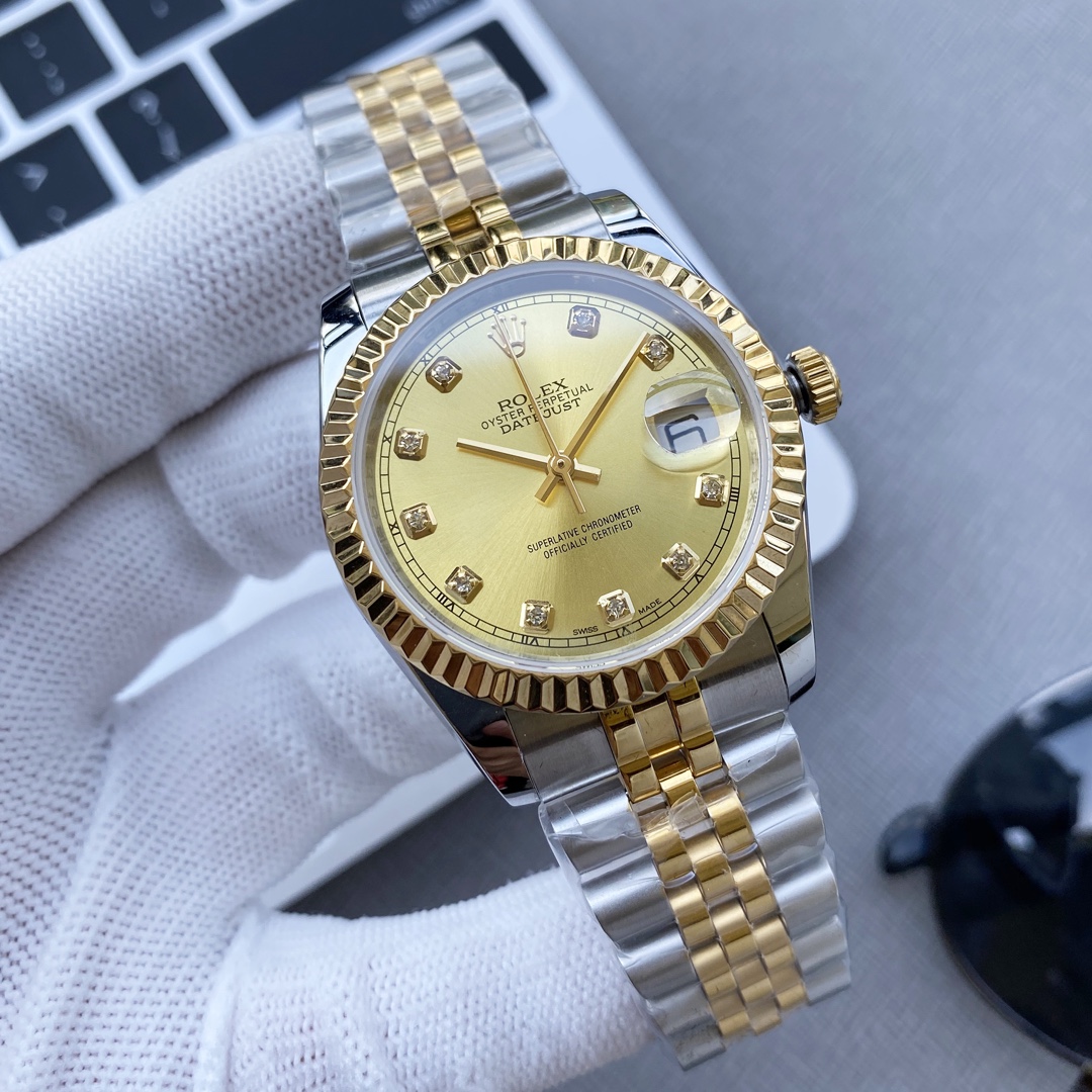 ?? JF factory produced by ??JH factory Welcome to forward ??
Rolex Datejust collection, sapphire crystal, 904L stainless steel case, scratch-resistant blue crystal, small window convex lens magnifying date, classic Oyster crown folding clasp, 36mm size wi
