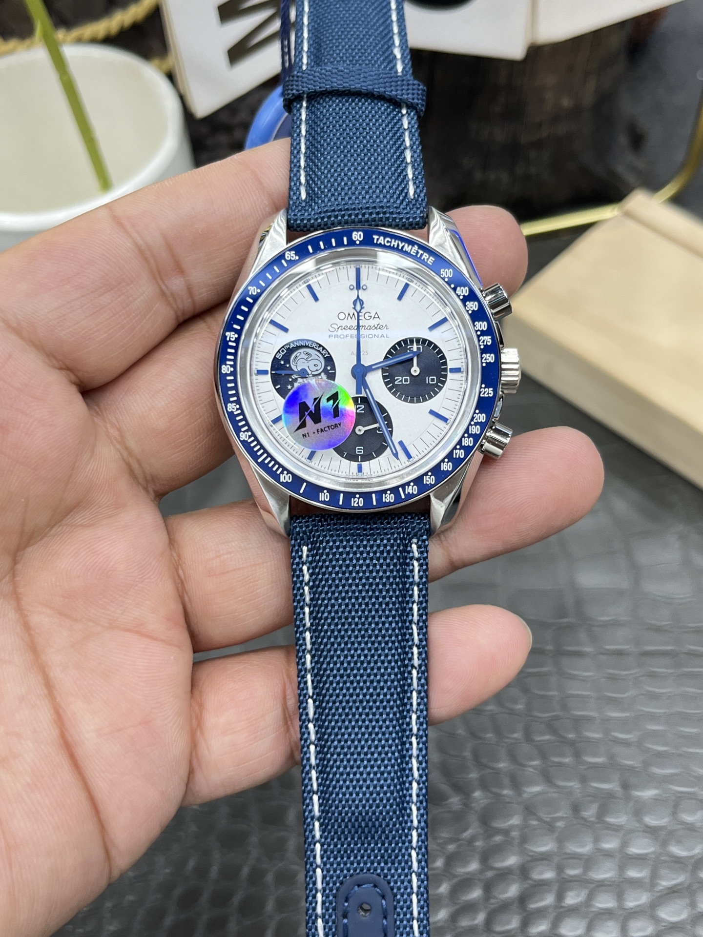 N1 Omega Snoopy Moon Landing /42mm/ Equipped with Shanghai Cal.3861 fully automatic mechanical spacecraft