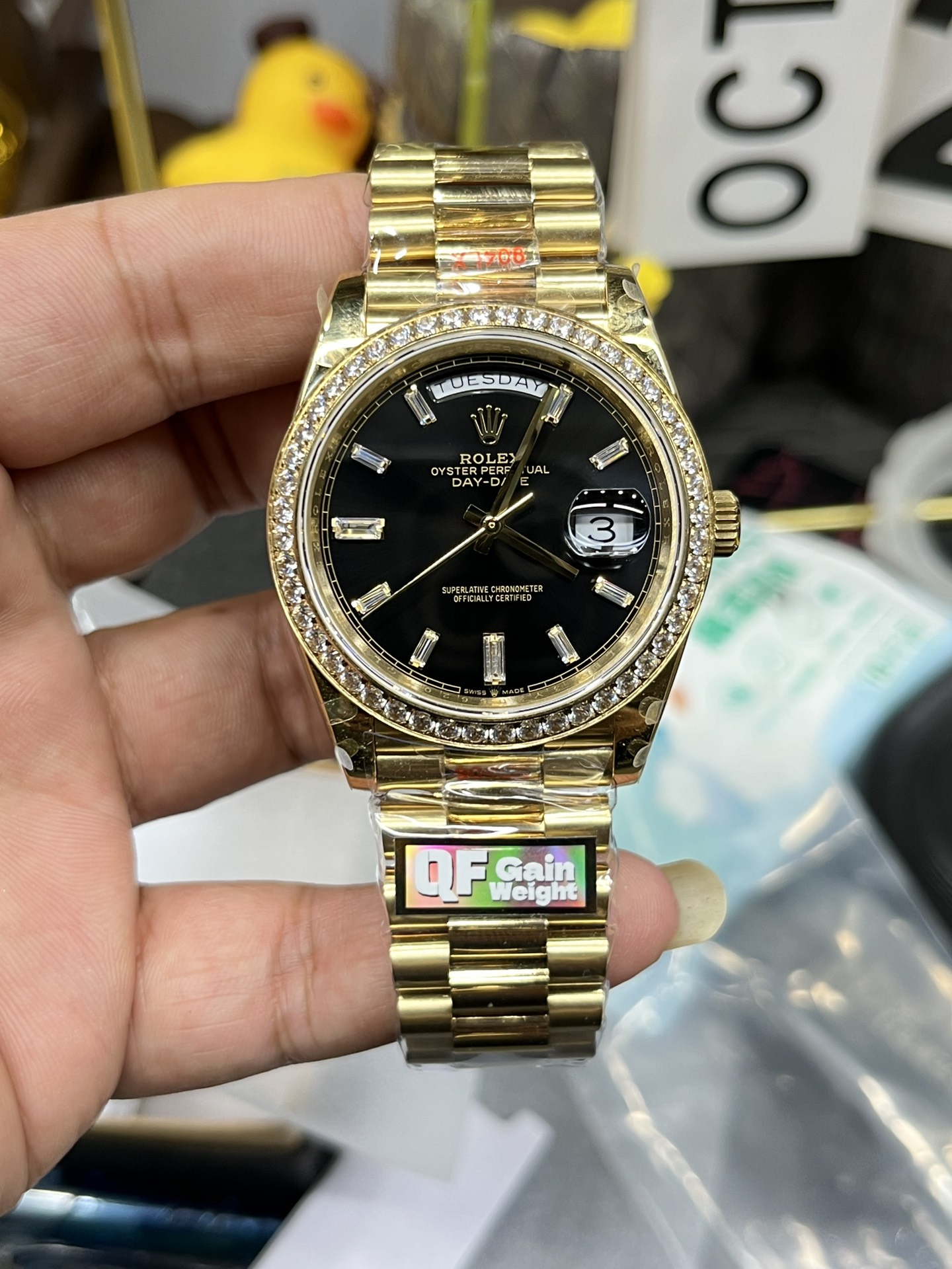 QF Rolex Black Rock Sugar counterweight version 184g /40mm/ Seagull 2836 automatic mechanical