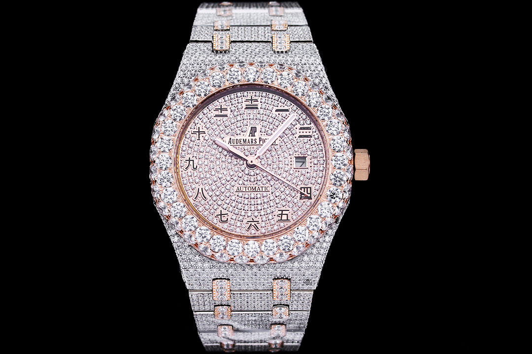 R factory produced AP Audemars Piguet - paired with imported automatic mechanical men's watch, luxury version handcrafted full diamond fine men's watch noble and grand ~ Style fashion trend, sapphire scratch-resistant mirror glass, with 316 steel imported