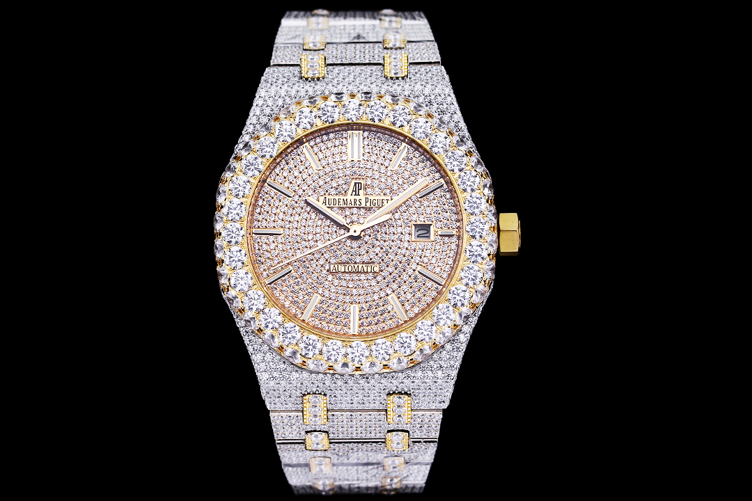 R factory produced AP Audemars Piguet - paired with imported automatic mechanical men's watch, luxury version handcrafted full diamond fine men's watch noble and grand ~ Style fashion trend, sapphire scratch-resistant mirror glass, with 316 steel imported