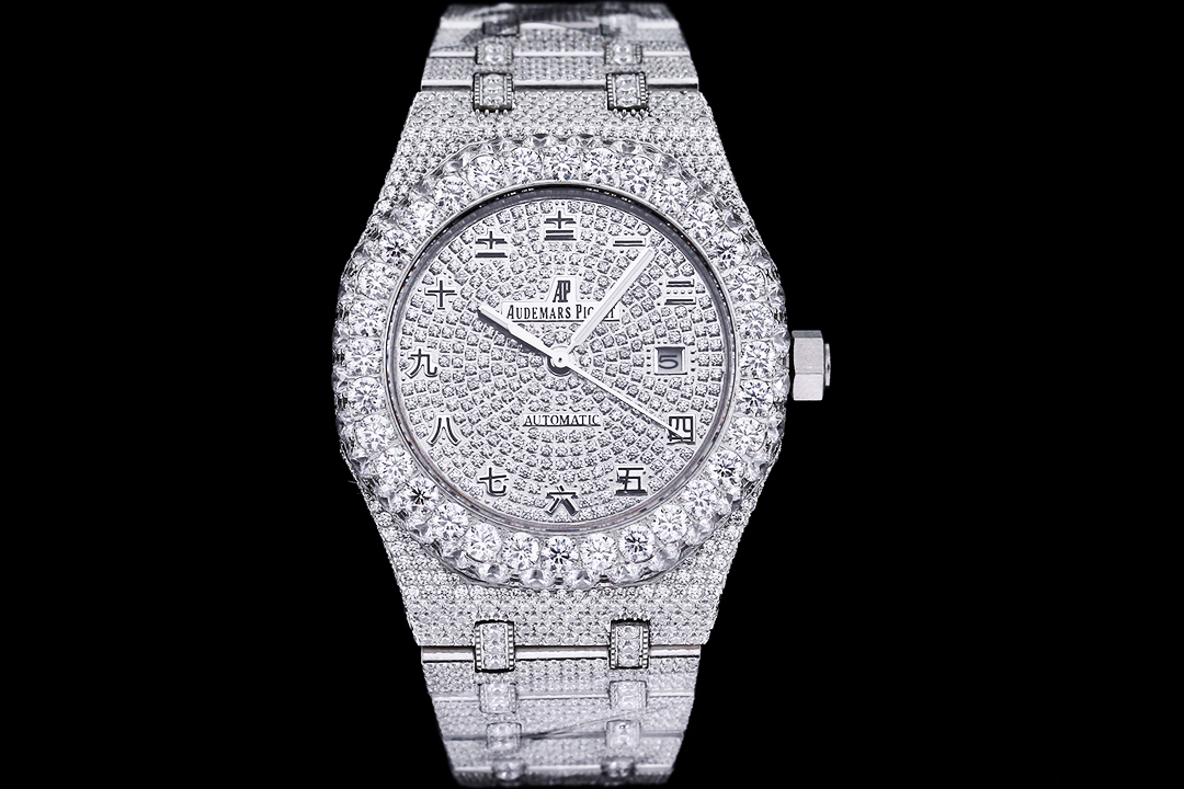 R factory produced AP Audemars Piguet - paired with imported automatic mechanical men's watch, luxury version handcrafted full diamond fine men's watch noble and grand ~ Style fashion trend, sapphire scratch-resistant mirror glass, with 316 steel imported