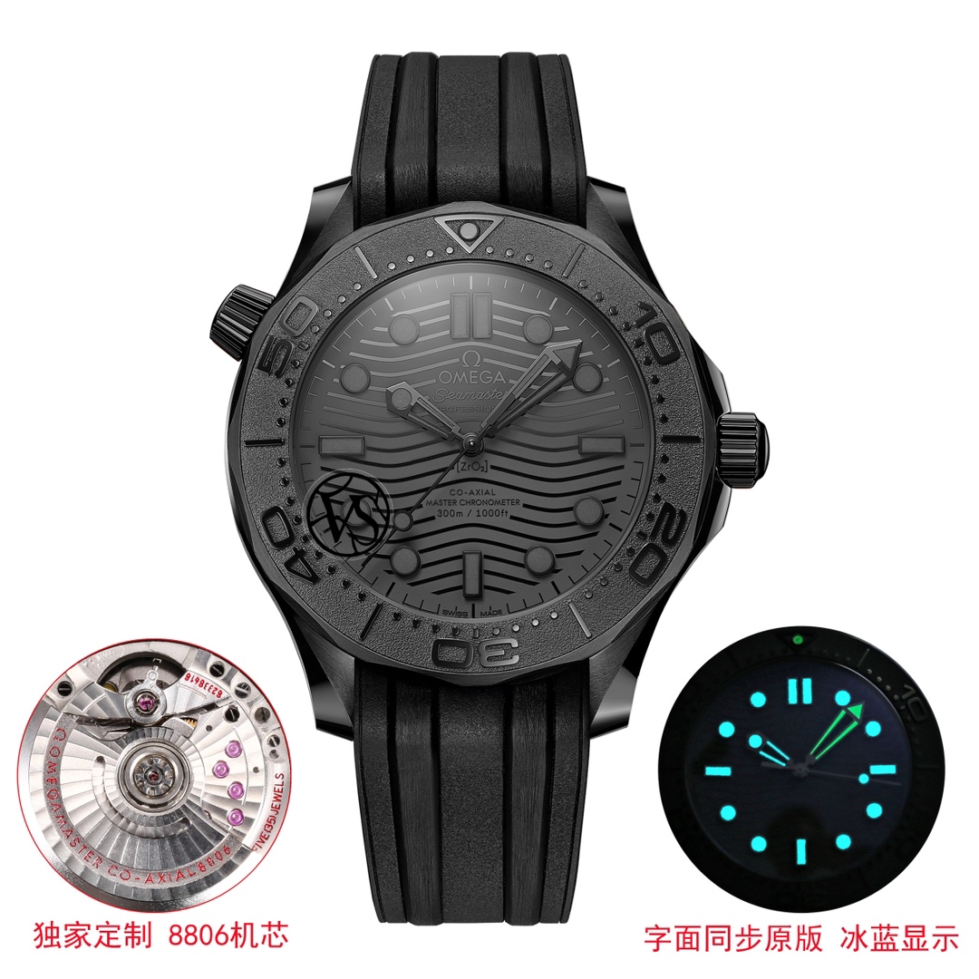 SJ PRODUCE 1400
VS wallets from thick dry to thin dark 300 ??VS5
[Black Seamaster, Rebellious appearance] New OMEGA Seamaster 300 m Black. The bezel and dial are made of black zirconia 1Zr021 ceramic. The hollowed-out hands and the dot at 12 o 'clock, ??,