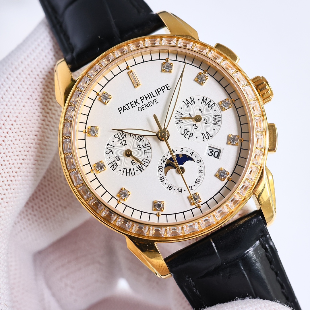 From TW White case 1500 Gold case 1550
Patek Philippe ???MR2 complex function watch, elegant and noble, PP with imported 9100 movement (zero repair) Function (24 hours, day of the week, stars, month) imported 316 stainless steel! ?? paired with Italian im