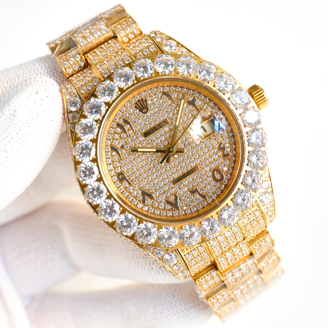 Produced by TW Uni-President 1500
ROLEX ???NK1 Starry Sky collection Luxury Ultimate Starry Sky version watch 904 made of stainless steel, densely set with top Swarovski diamonds, the interpretation of luxury quality, brilliant and dazzling, ?? charm bloo