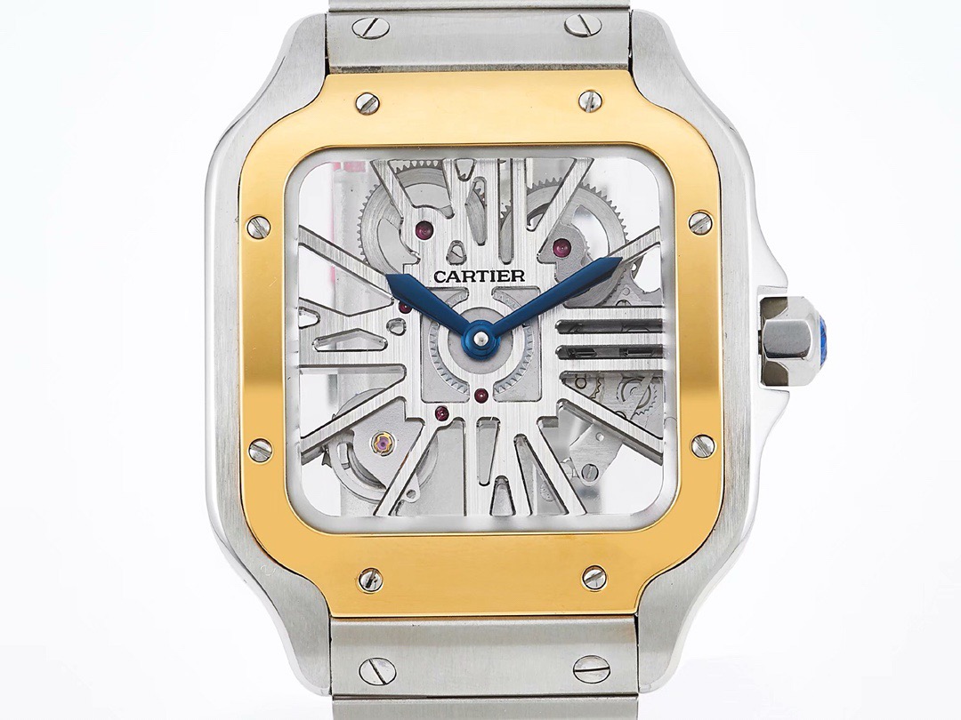 ??TW First to create the strongest 1:1 top replica ?? Cartier Santos skeleton collection
The parameters are in sync with the original
Diameter: 39.8mm Movement: Swiss Ronda 4S20 modified mechanical movement
Case thickness: 9.08 mm
Dial color: Skeletonized