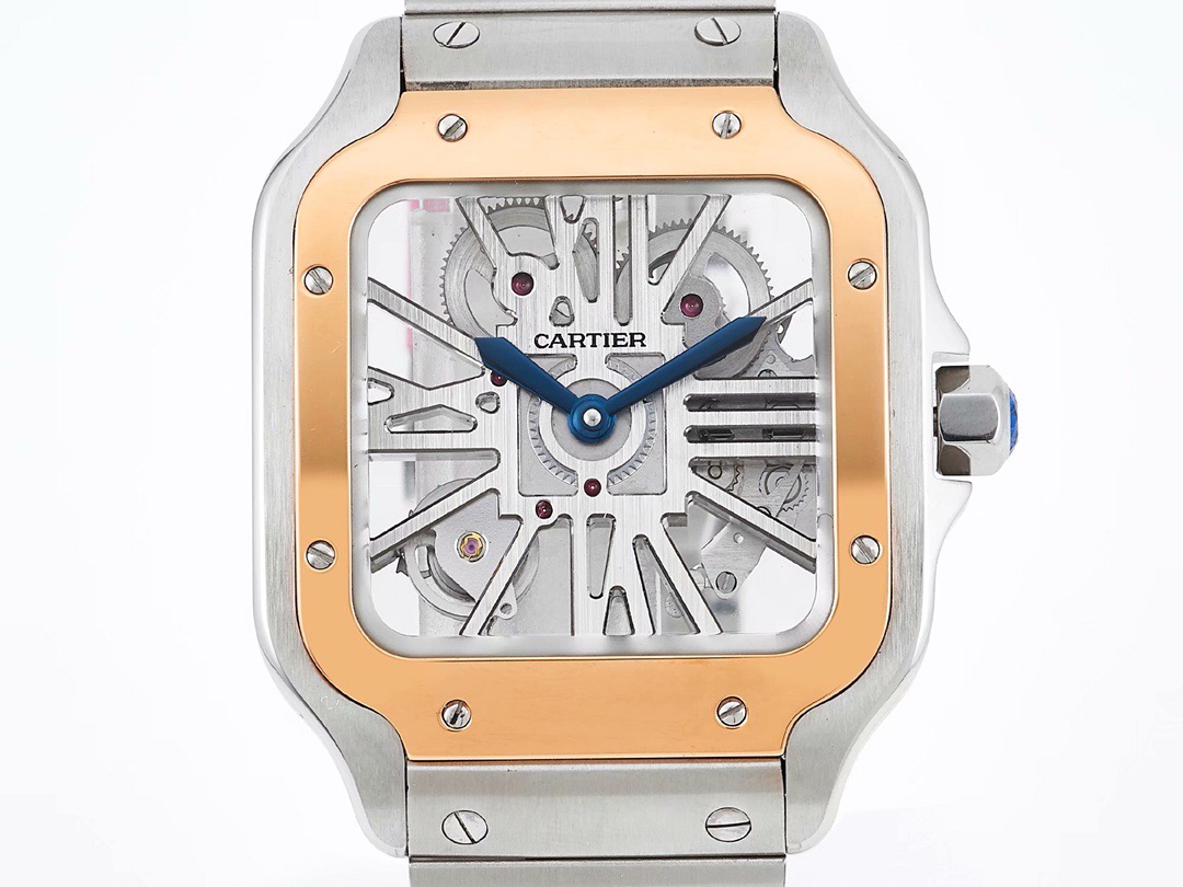 ??TW First to create the strongest 1:1 top replica ?? Cartier Santos skeleton collection
The parameters are in sync with the original
Diameter: 39.8mm Movement: Swiss Ronda 4S20 modified mechanical movement
Case thickness: 9.08 mm
Dial color: Skeletonized
