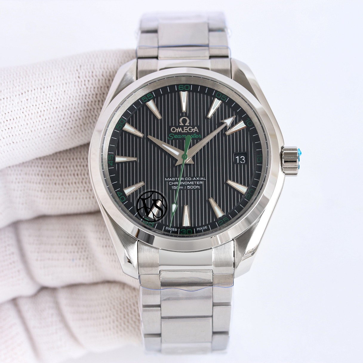 VS produced steel 1200 leather 1150
VS Standard new: The best choice for Japanese pairing Seahorse 1500m Aqua Terra TERRA 41mm ???PQ1

1: Screw-down embossing technology crown new "conical" design for easier adjustment.
2: The side is finely brushed and p