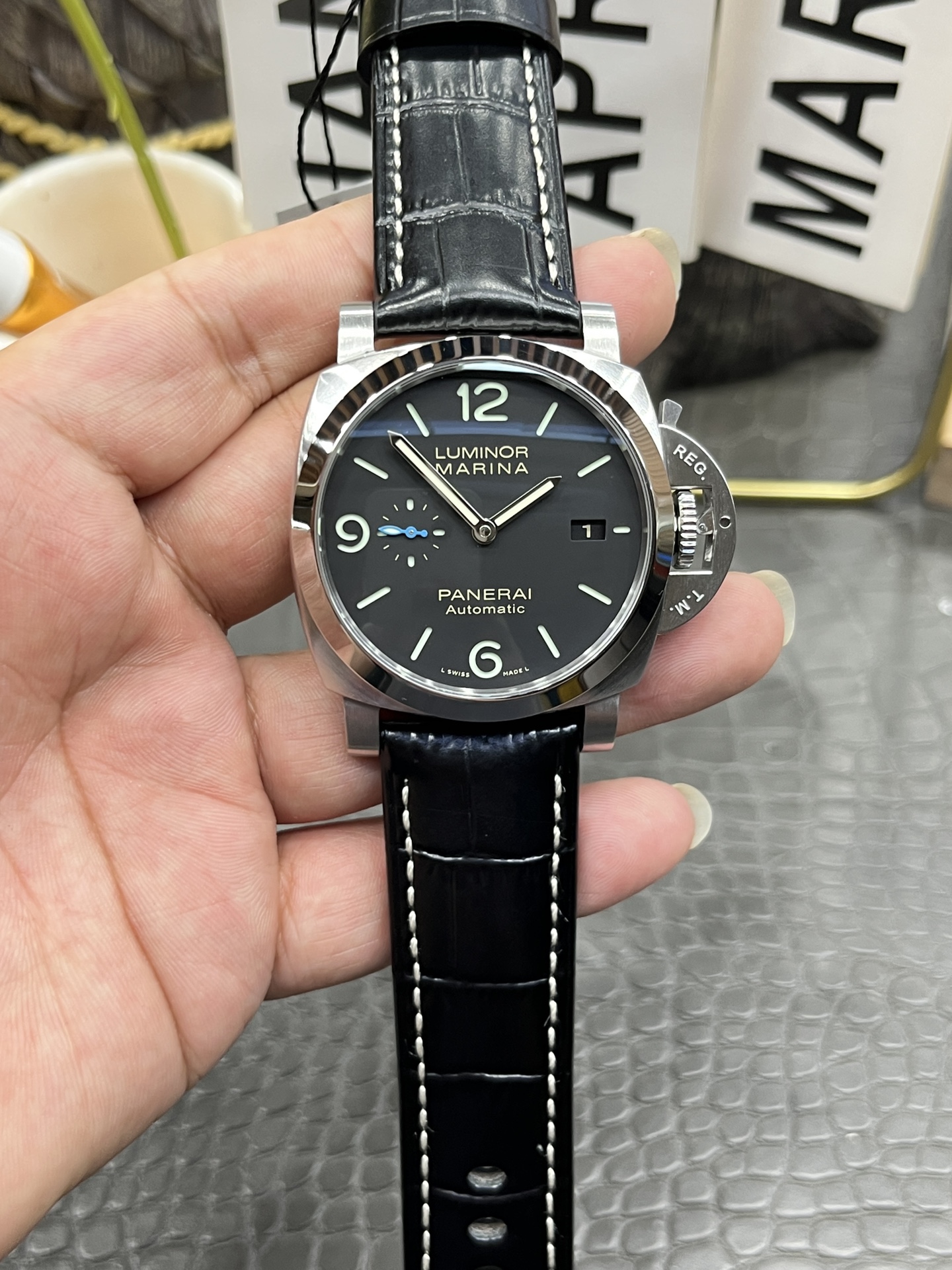 Vs Panerai 1312 series /44mm*13mm/ Equipped with Shanghai 7750 modified Pam9010 automatic mechanism