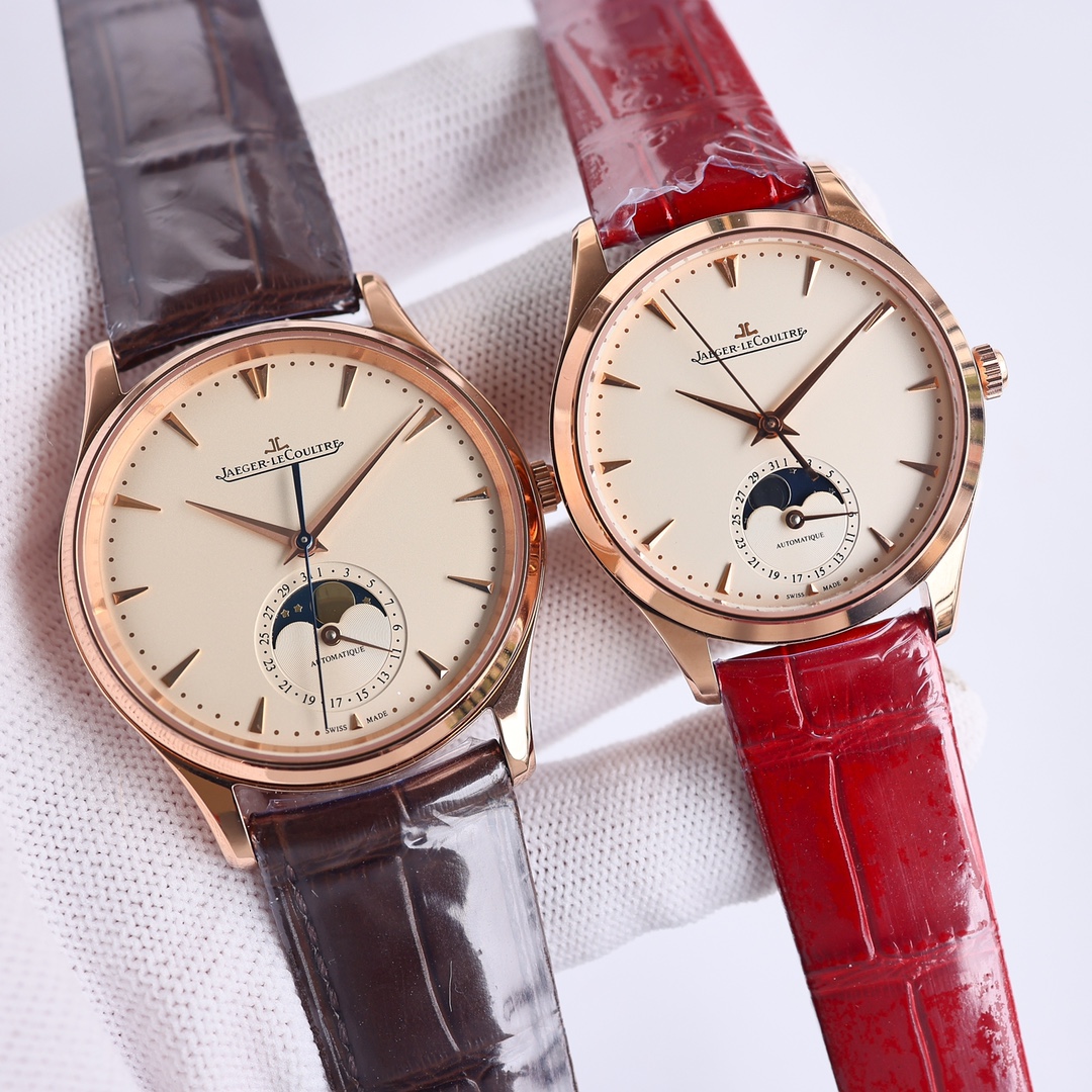 ZF white case 1550 Gold case 1600 diamond ?50
ZF Jaeger-lecoultre Master Moon Phase collection ???ZF3 (39mm for men, 34mm for women, 9.9mm thick) is in sync with the original. The sub-dial at six o 'clock features both solar and lunar calendar phases, and