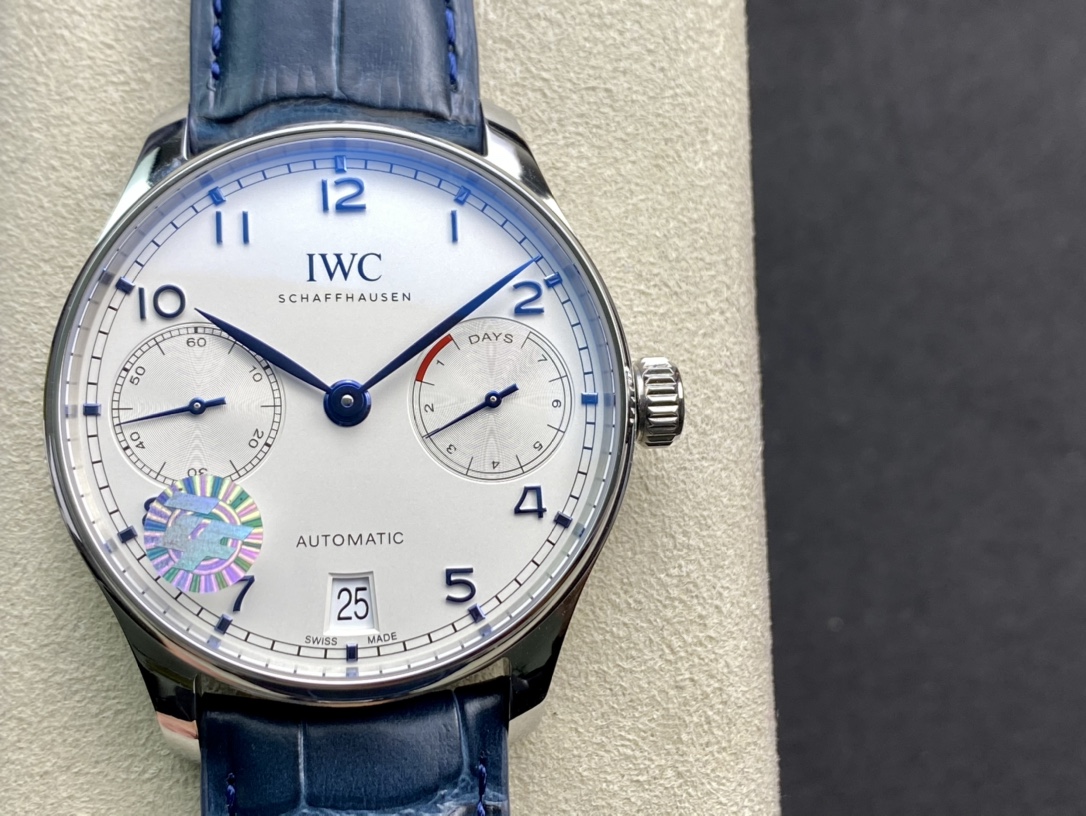 ZF sales wonder! V5 Portuguese 7 IWC- Portuguese series Seven Day chain Portuguese 7 automatic mechanical movement Independent small seconds True Power indicator Sapphire glass cowhine strap 42MM