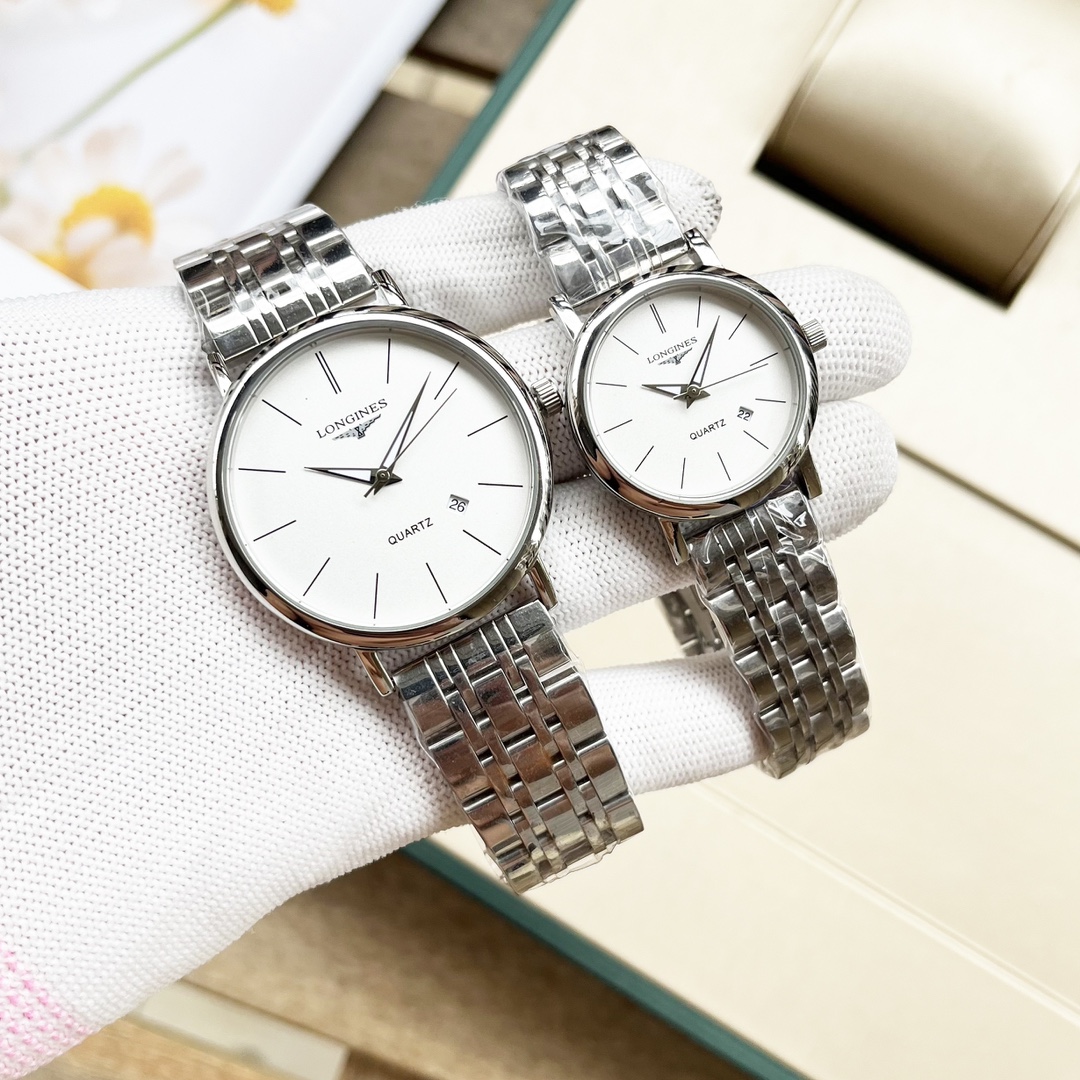 White 190- gold 210 steel strap +20.
???? Real photos
Brand: LONGINES
Type: [Cool] Couple watches
Case: 316 stainless steel (with fine workmanship)
Strap: Imported calfskin /316 stainless steel (two options available)
Movement: Imported quartz movement (a