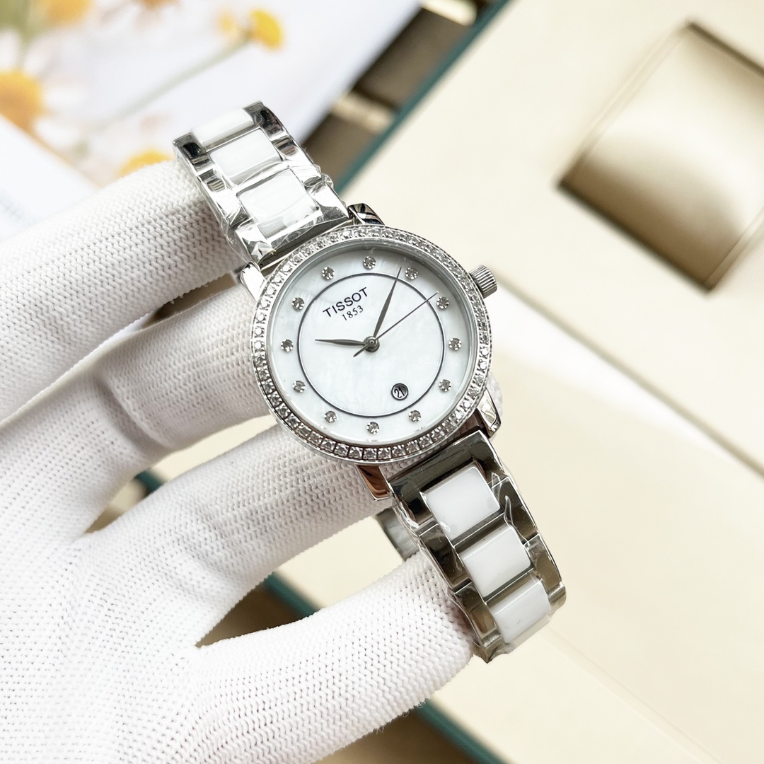 White 220- gold 240 steel strap +20 ceramic +40.
Tissot ? ? Fine ladies' watches ?????? simple, exquisite, exquisite, selling all over the city. ?? with imported quartz movement, top-grade 316 stainless steel case, imported calfskin strap, super mineral c