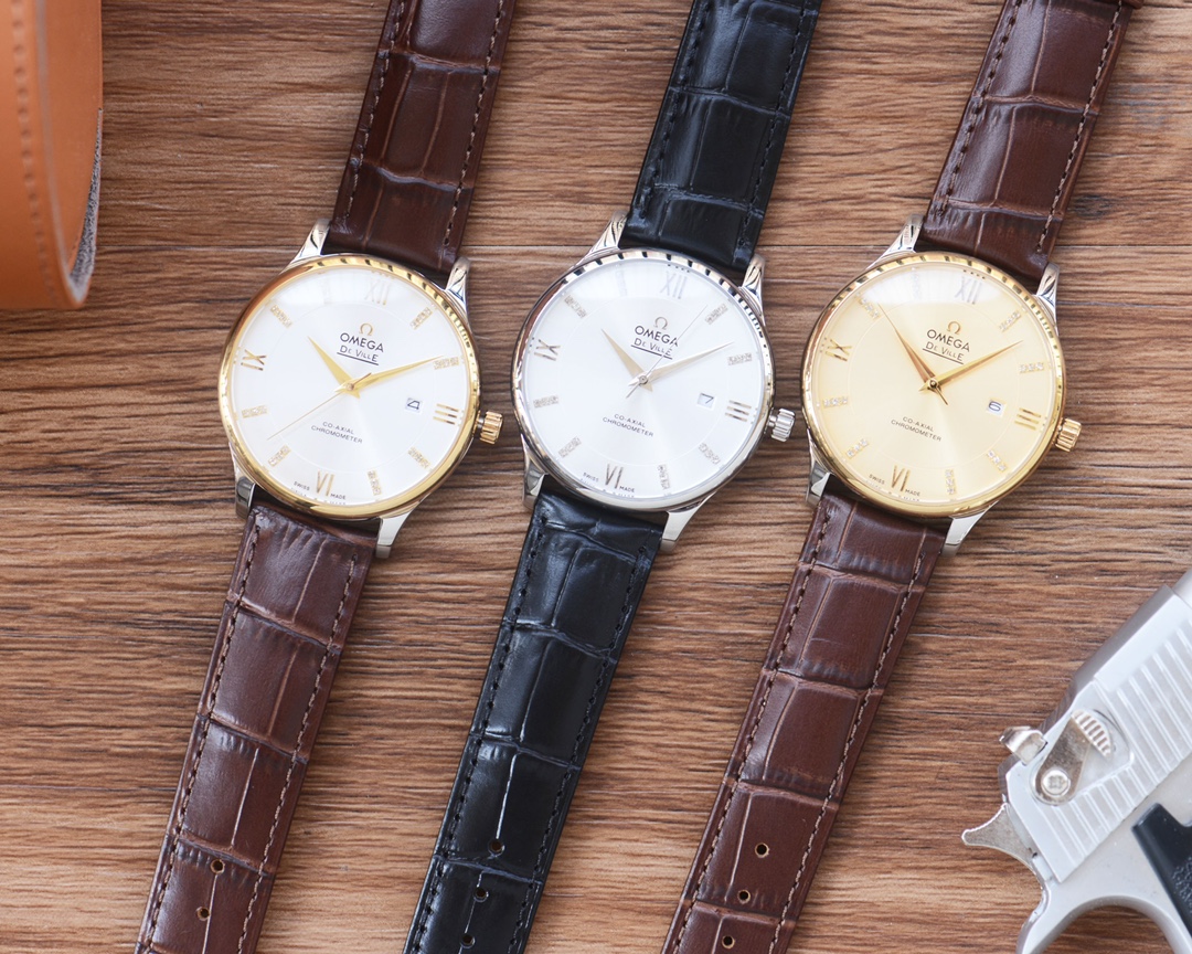 White 430, Gold 450, steel band ?20
Men love three-hand watches ??
[Latest] : Omega ?? Best designs ?? Exclusive release ??
?? Type ?? : Fine men 's watch
[Strap] : Genuine cowhide /316 strap
[Movement] : Automatic mechanical movement
[Mirror] : Mineral-r