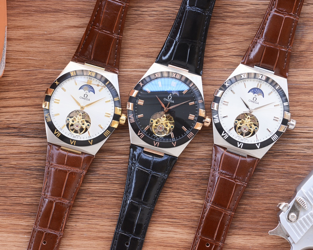 White 550, Gold 570
Noble luxury trendy fashion ????
New octagonal style exquisite hits ????
?? Latest ?? : Omega ?? latest design ?? flywheel masterpiece ????
?? Latest ?? : Luxury men 's watch
[Strap] : Genuine cowhide strap
?? Movement ?? : Automatic m